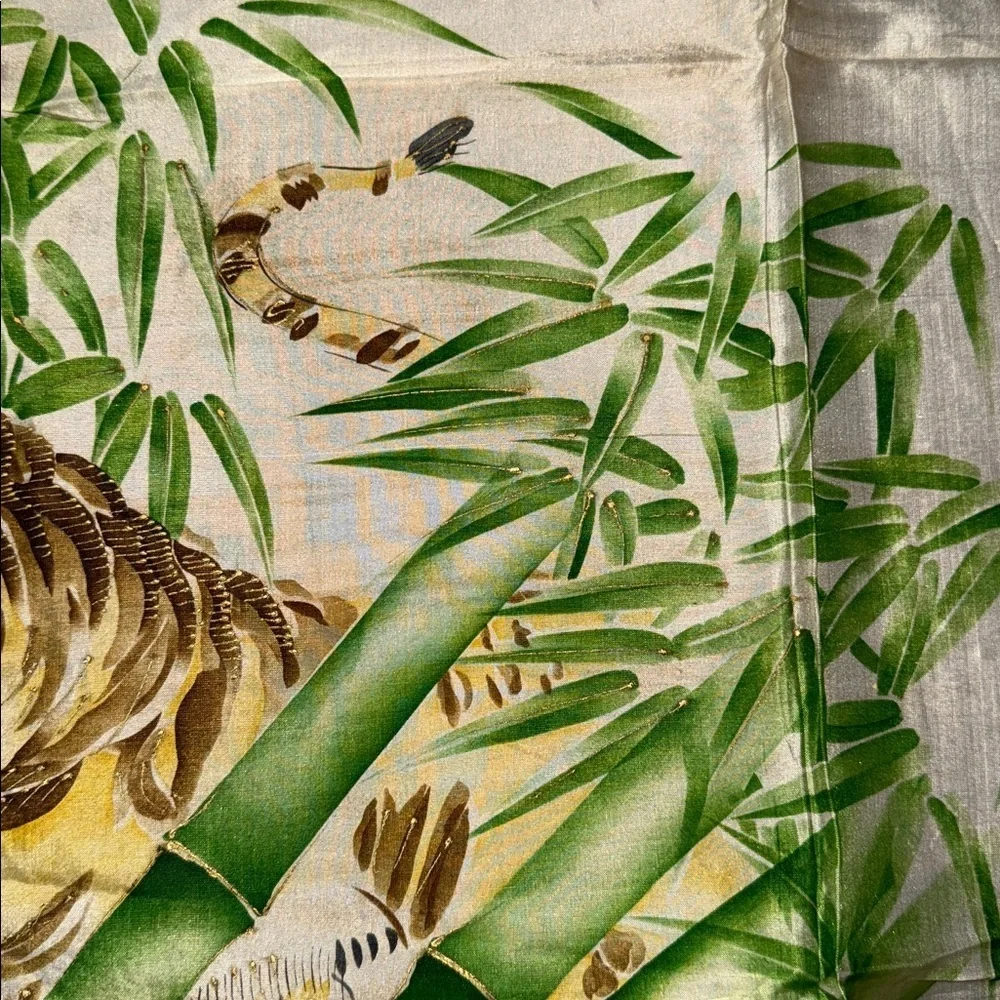 Vintage Hand Painted Silk Scarf